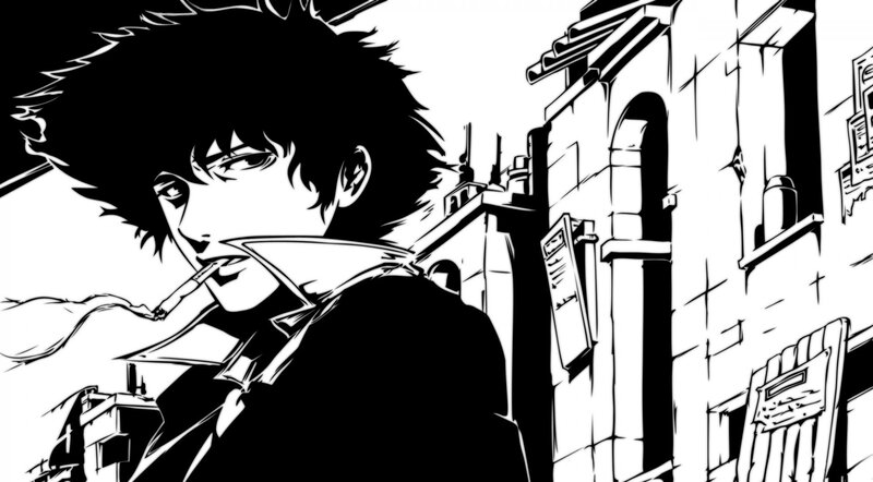 Man with Spiky Hair — Black, Dramatic, Manga