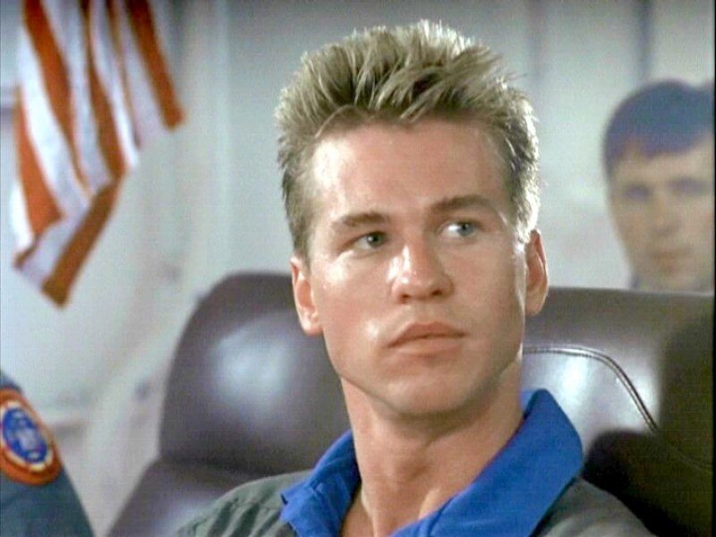 Man with Spiky Hair — Blue, Serious