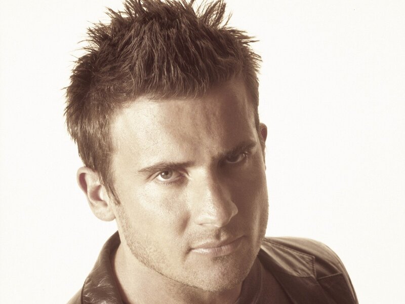 Man with Spiky Hair — Brown, Serious