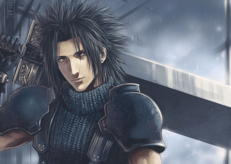 Man with Spiky Hair — Gray, Dramatic