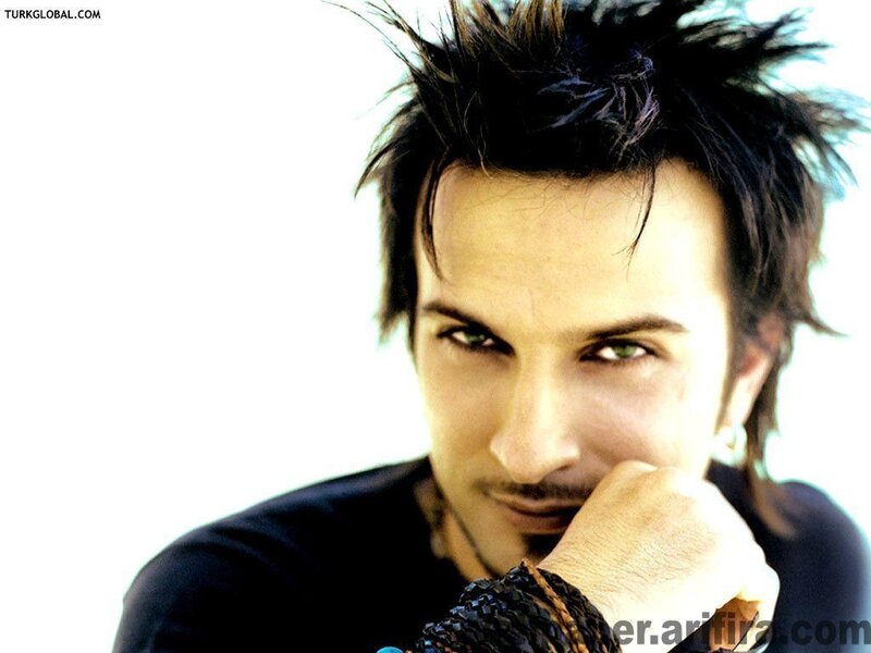 Man with Spiky Hair — White, Intense