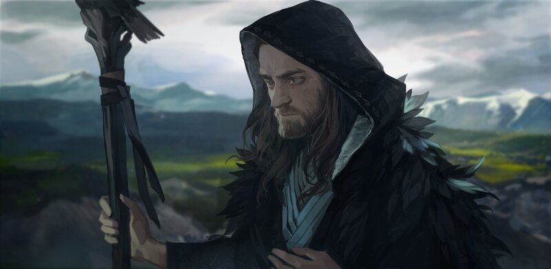 Man with Staff and Cloak