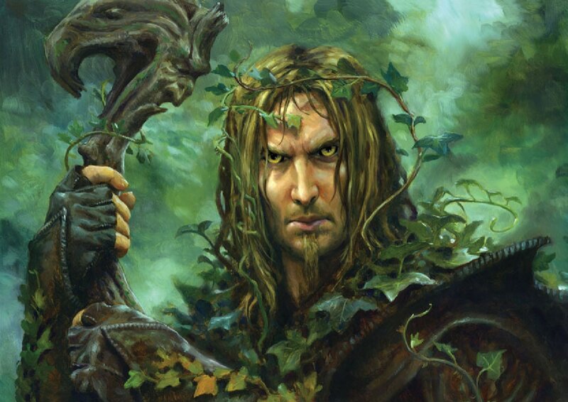 Man with Staff and Vines