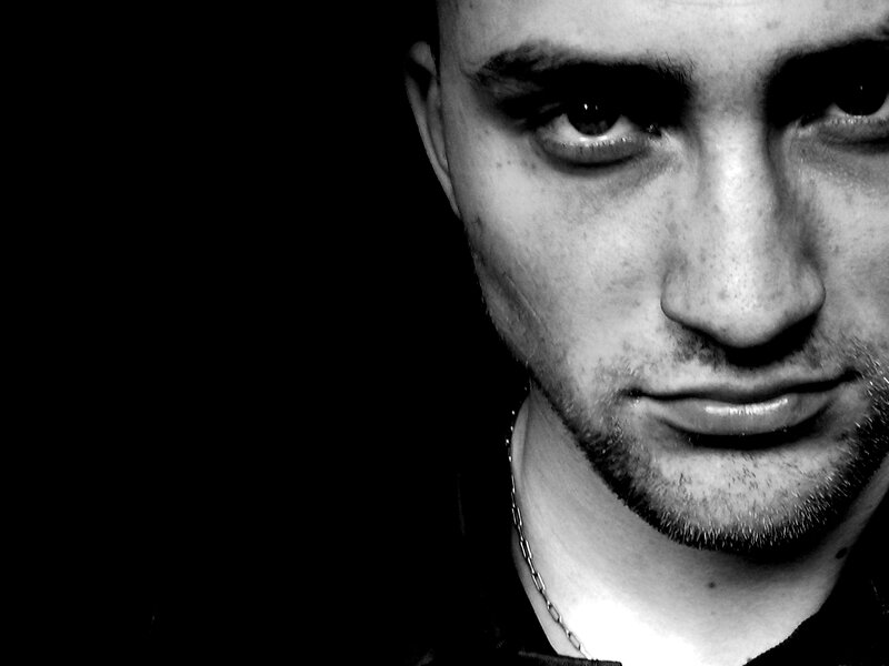 Man with Stubble — Black, Dramatic, Photograph