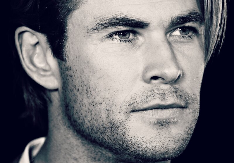 Man with Stubble — Black, Serious, Photograph, Ear