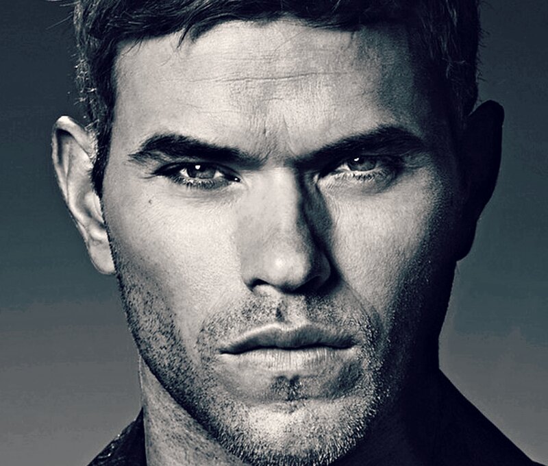 Man with Stubble — Black, Serious, Photograph, Face