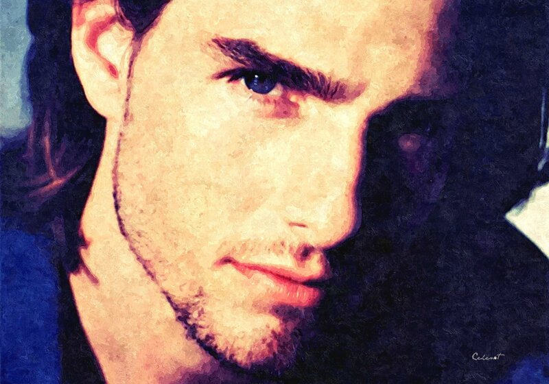 Man with Stubble — Blue
