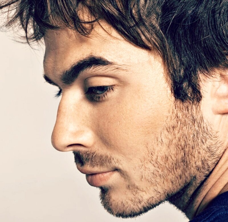 Man with Stubble — Brown, Contemplative, Photograph