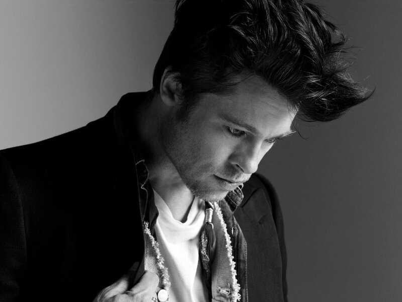 Man with Styled Hair — Black, Dramatic, Photograph, Jacket