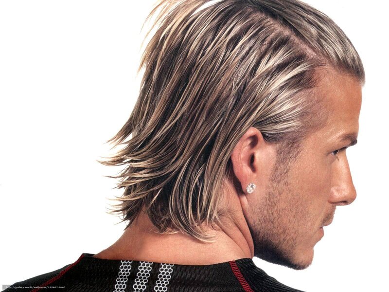 Man with Styled Hair — White, Neutral