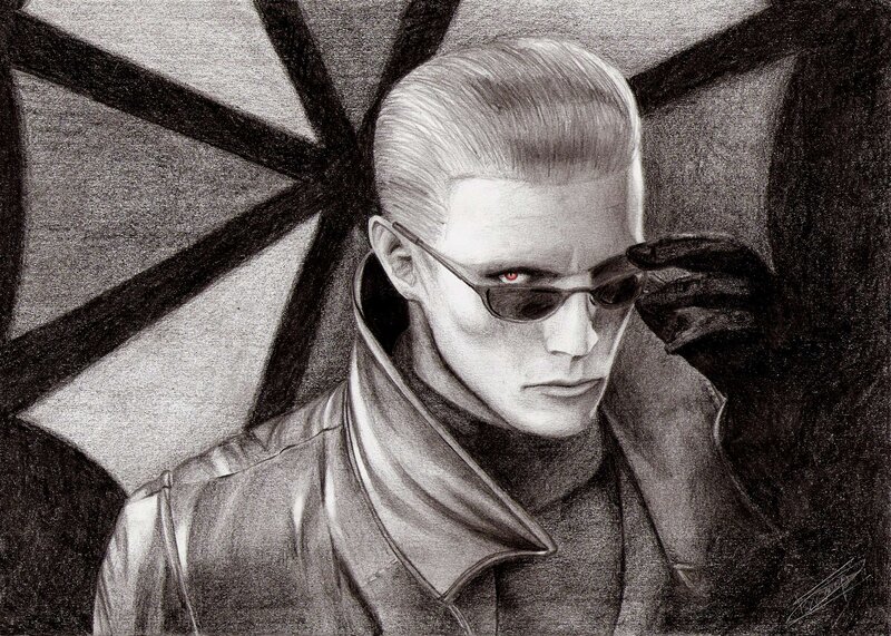 Man with Sunglasses — Black, Dramatic, Illustration, Coat