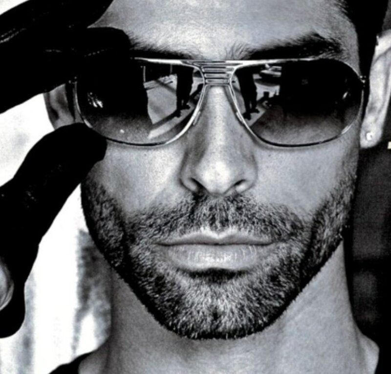 Man with Sunglasses — Black, Dramatic, Photograph, Beard