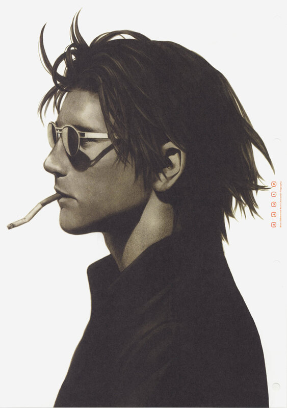 Man with Sunglasses — Black, Serious, Manga