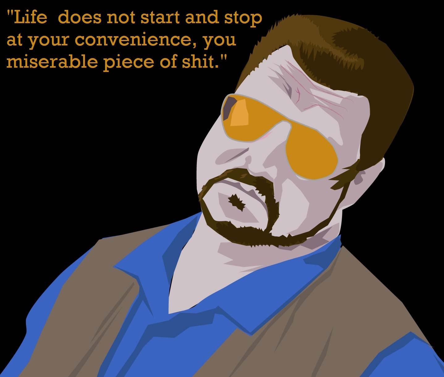 man with sunglasses quote