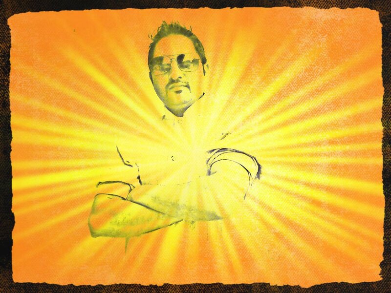 Man with Sunglasses — Yellow, Dramatic