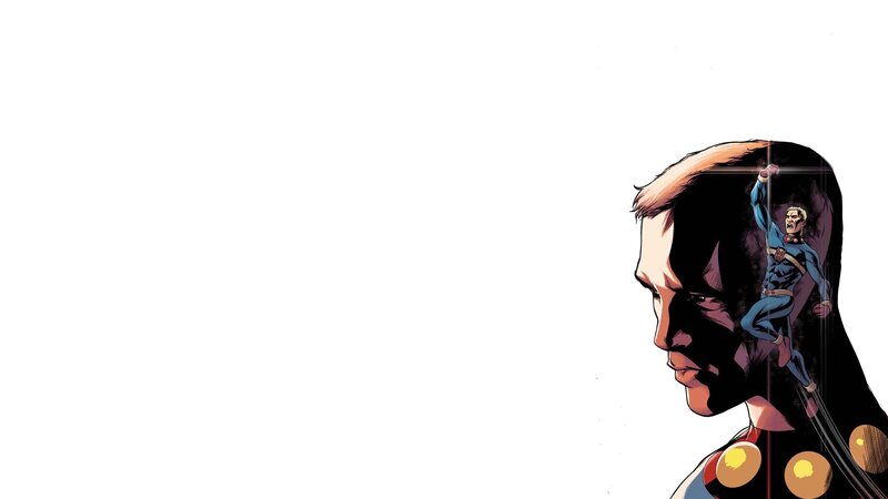 Man with Superhero Image