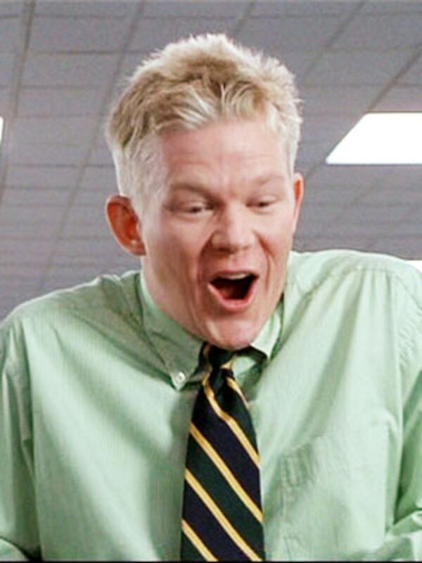 man with surprised expression