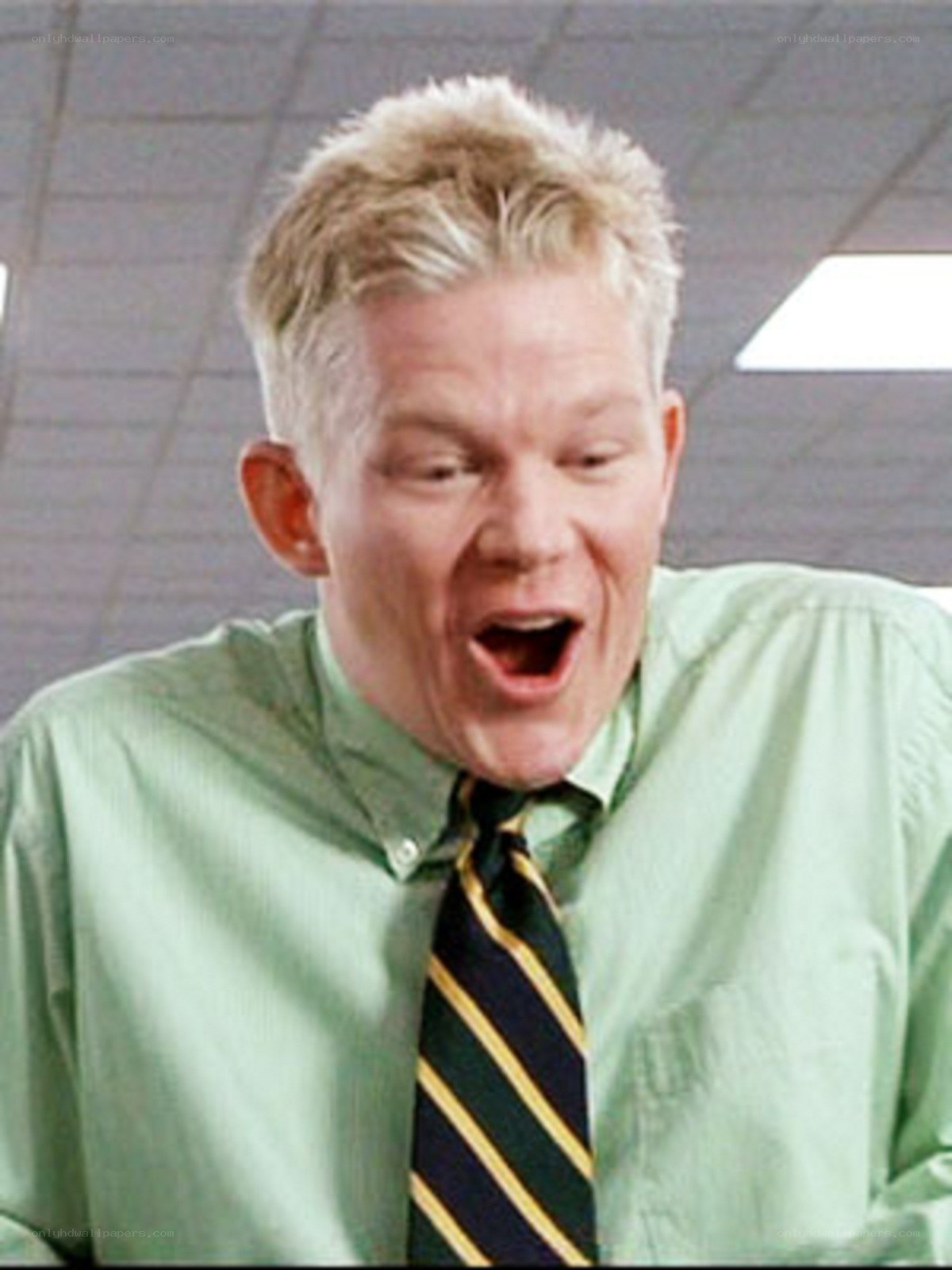 man with surprised expression
