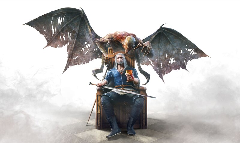 Man with Sword and Demon