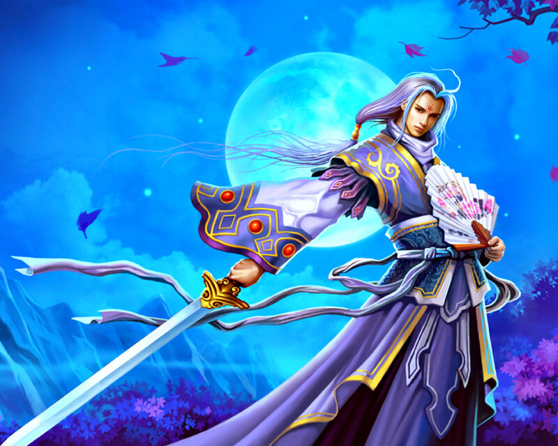 Man with Sword and Fan