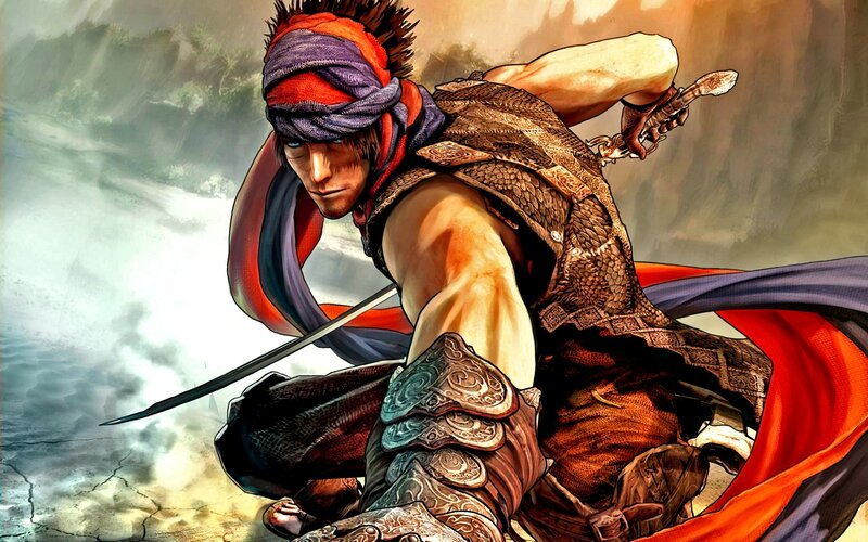 Man with Sword in Action — Red
