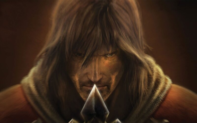 man with sword in close-up