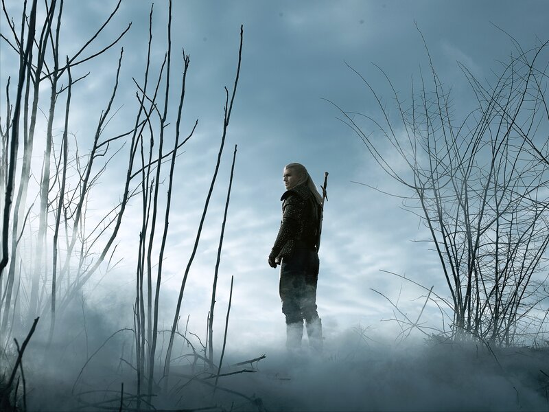 Man with Sword in Fog — Gray