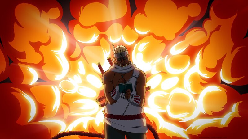 Man with Swords in Flames