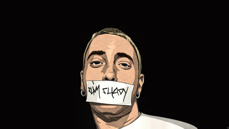 Man with Tape over Mouth — Black, Dramatic, Digital Art