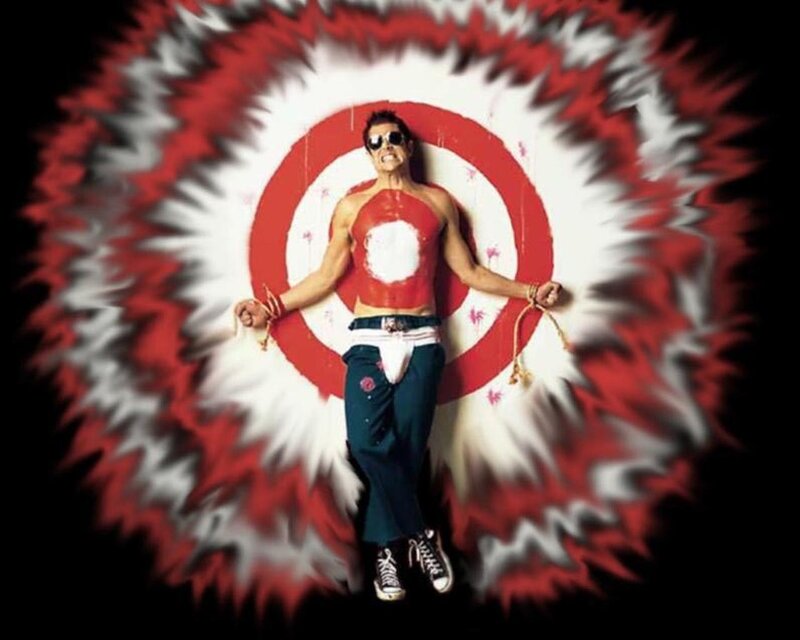 Man with Target Body Paint