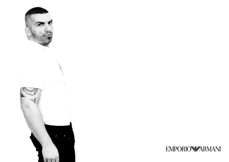 Man with Tattoo on Arm — Black