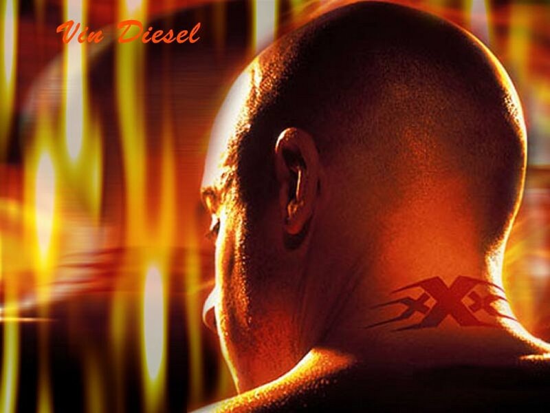 Man with Tattoo on Neck — Orange