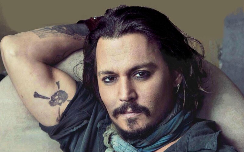 Man with Tattoos — Black, Dramatic, Photograph, Tattoo, Scarf
