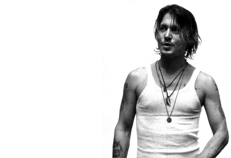 Man with Tattoos — Black, Neutral, Photograph