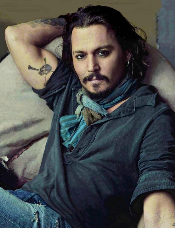 Man with Tattoos — Blue, Dramatic