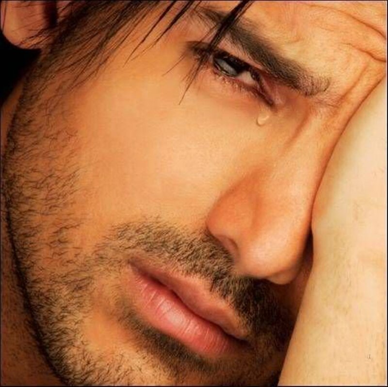 Man with Tear on Cheek