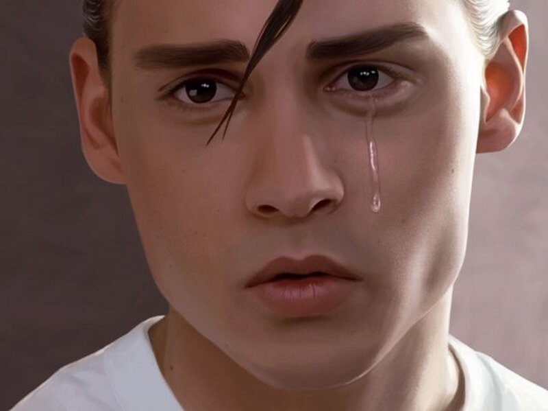 Man with Tear