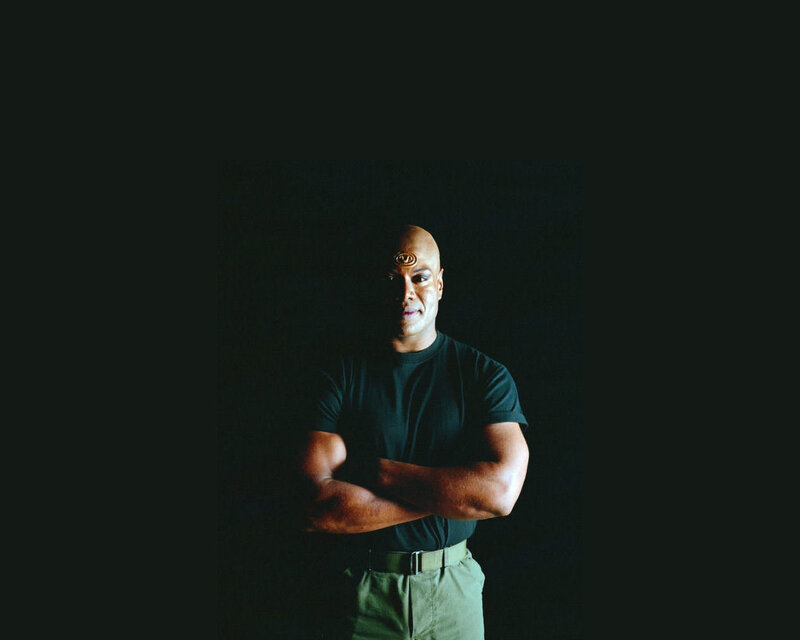 Man with third eye symbol