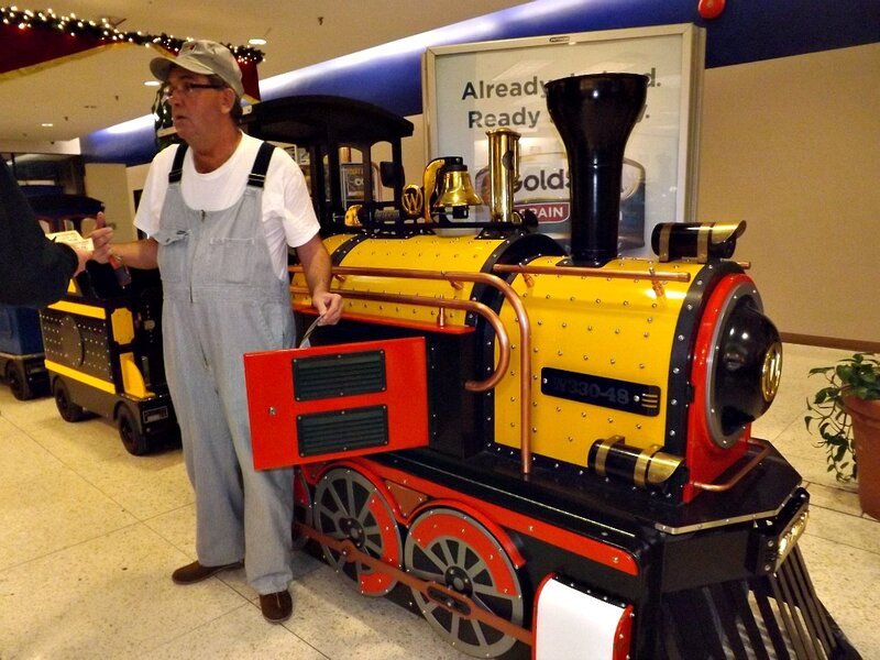 Man with Toy Train