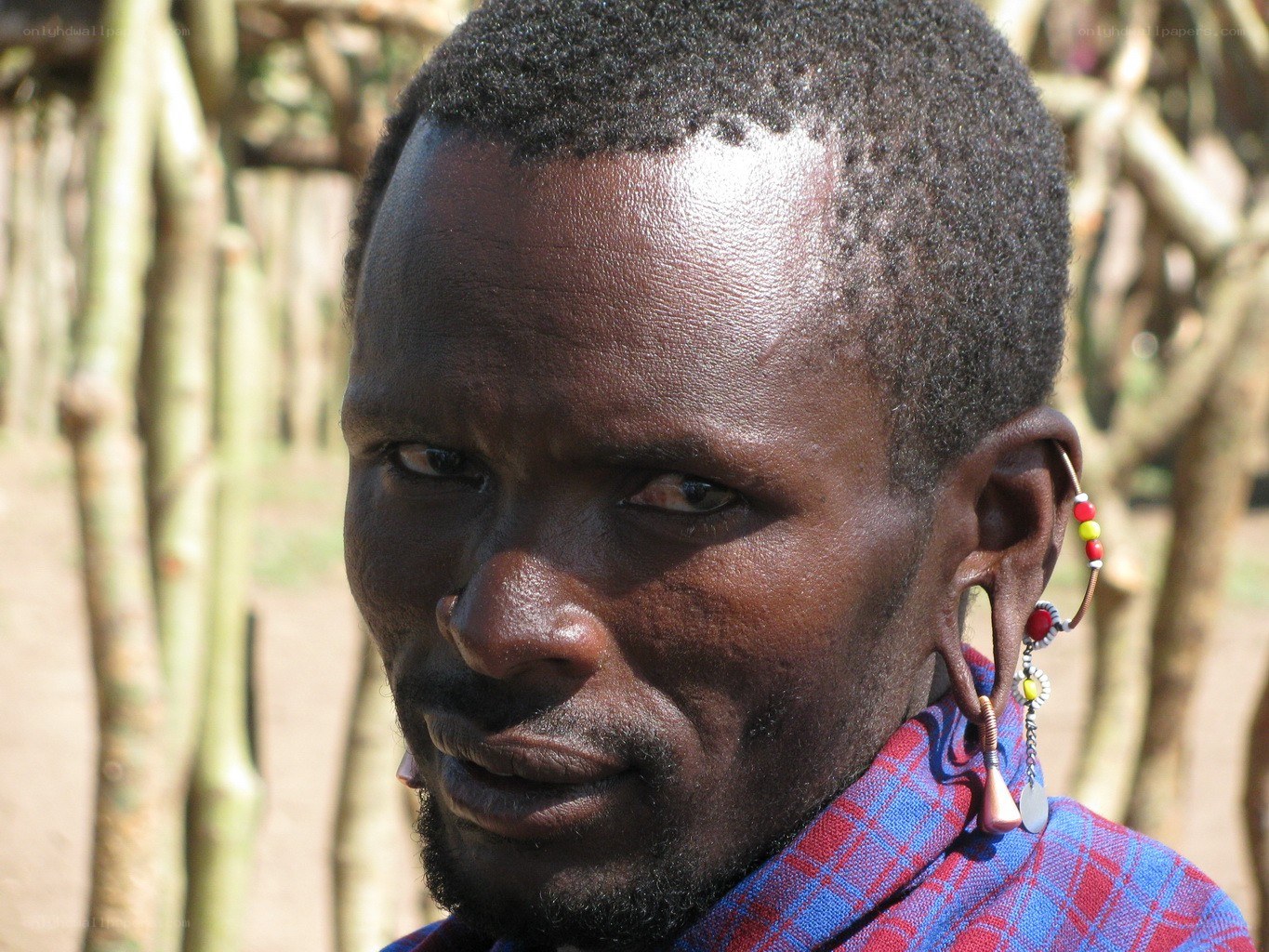 Man with traditional earring