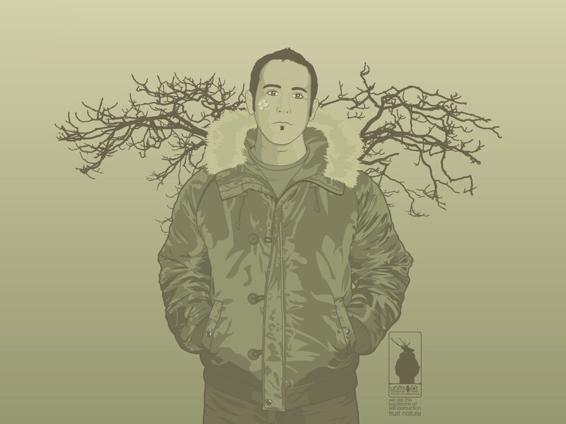Man with Tree Branches