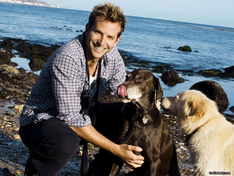 Man with Two Dogs — Blue