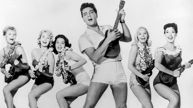 Man with Ukulele and Women