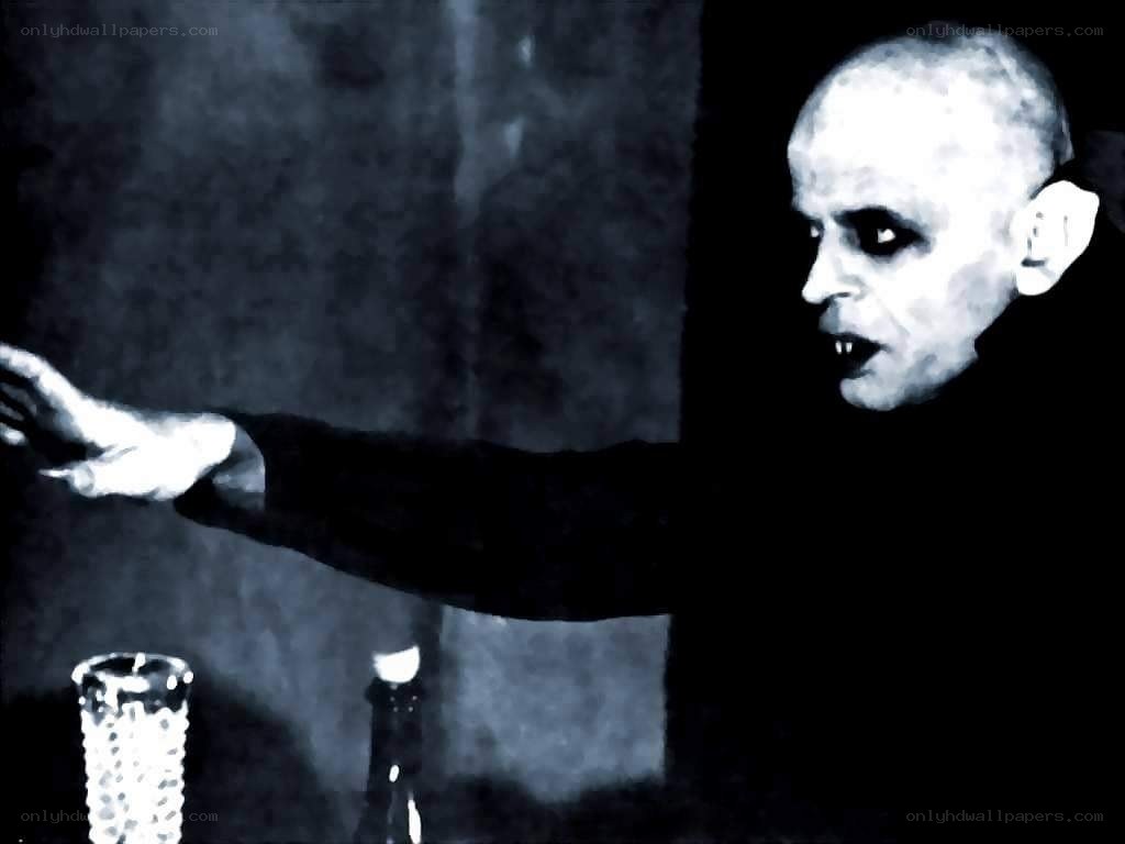 man with vampire makeup