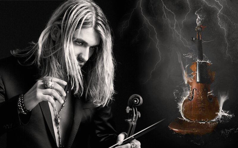 Man with Violin — Black