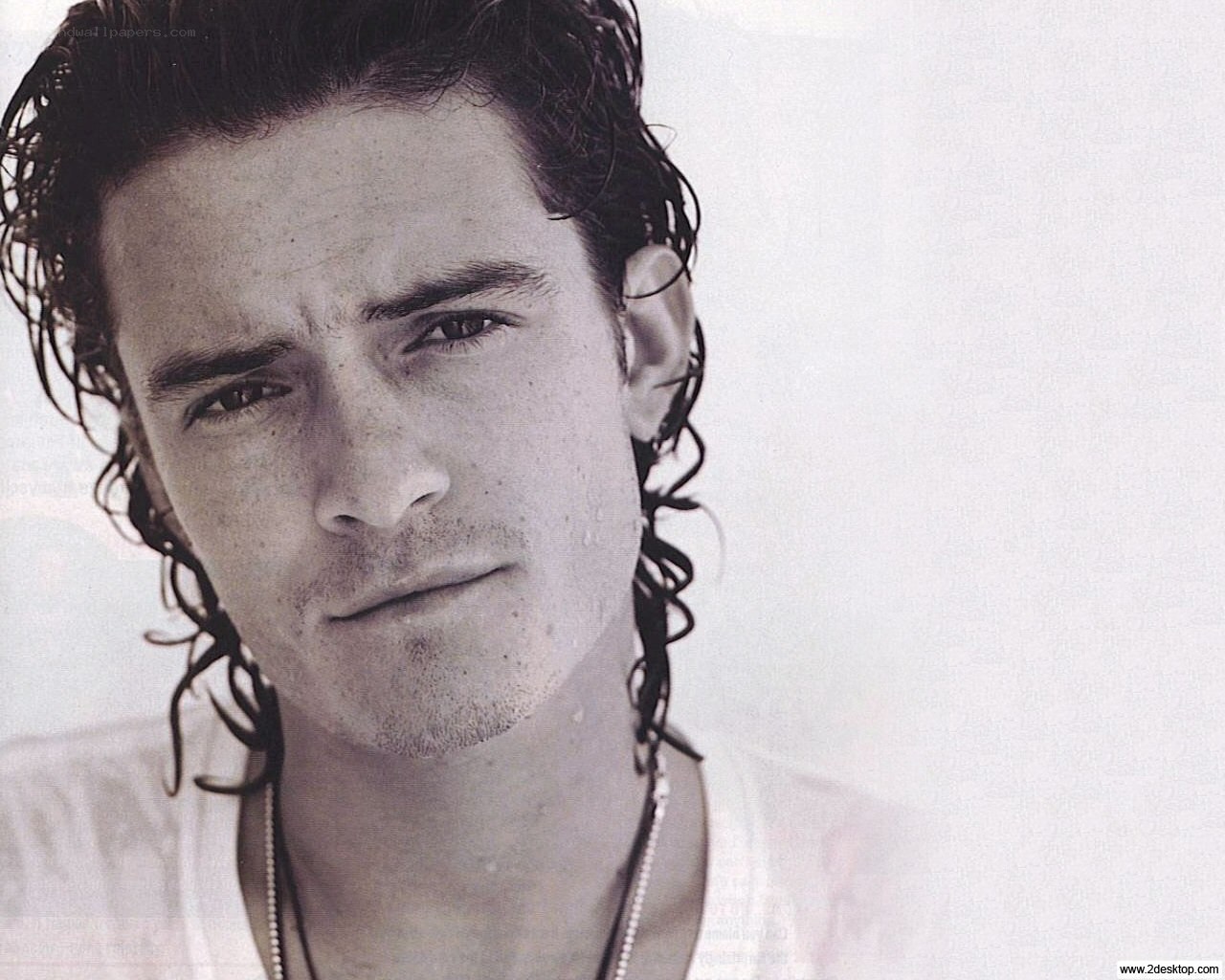 man with wet hair portrait