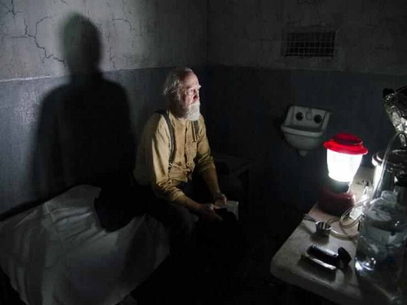 Man with White Beard — Black, Dramatic, Night