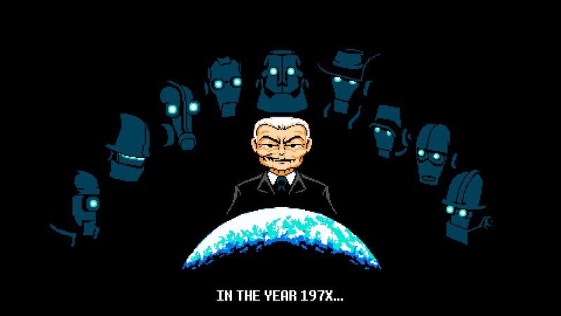 Man with White Hair — Black, Dramatic, Pixel Art