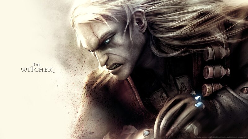Man with White Hair — Brown, Dramatic, Digital Art