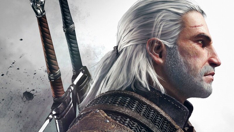 Man with White Hair — Dramatic, Digital Art, Sword